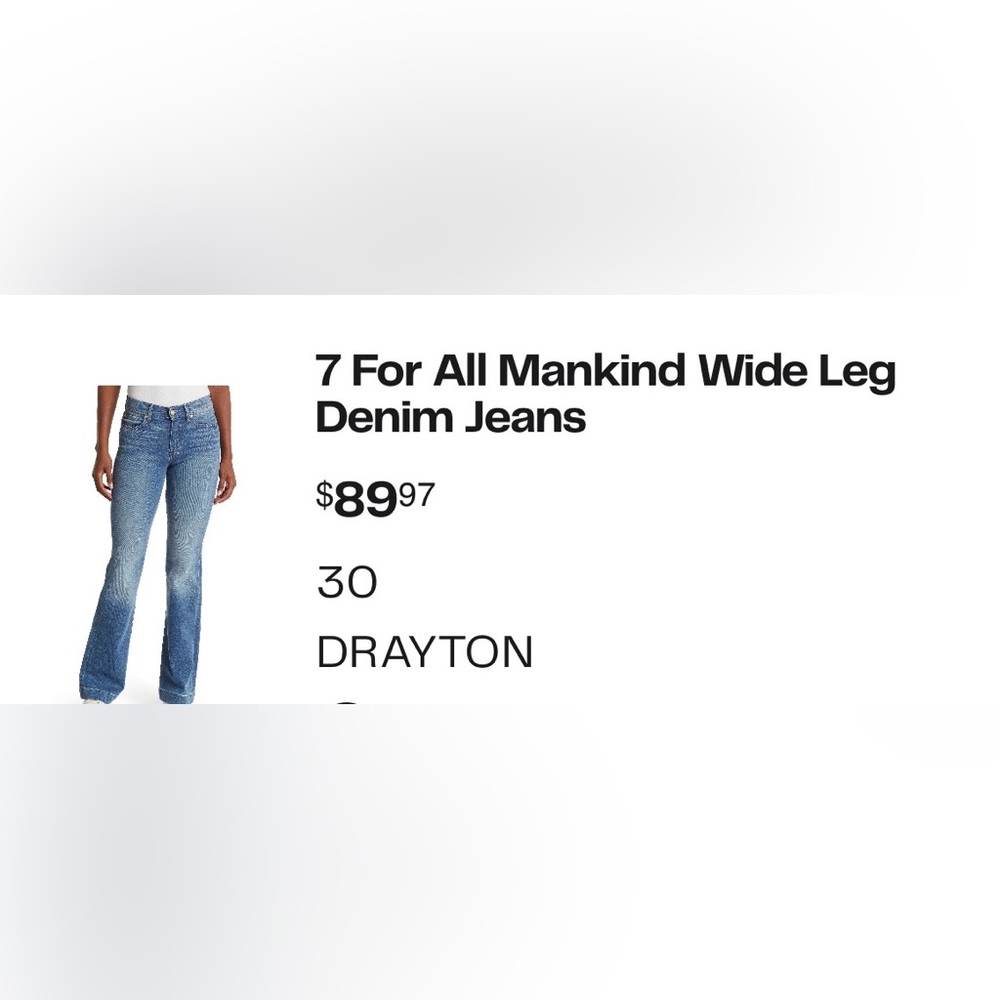 7 For All Mankind Light Blue Boot Cut Jeans - Picture 5 of 5